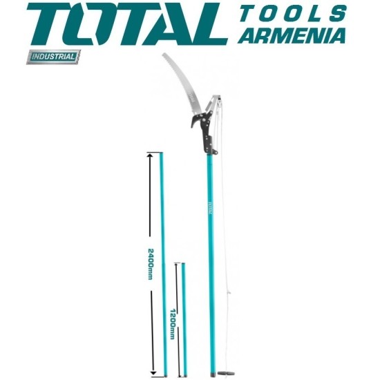 Extendable pole saw and pruner 2.8m