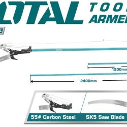 Extendable pole saw and pruner 2.8m
