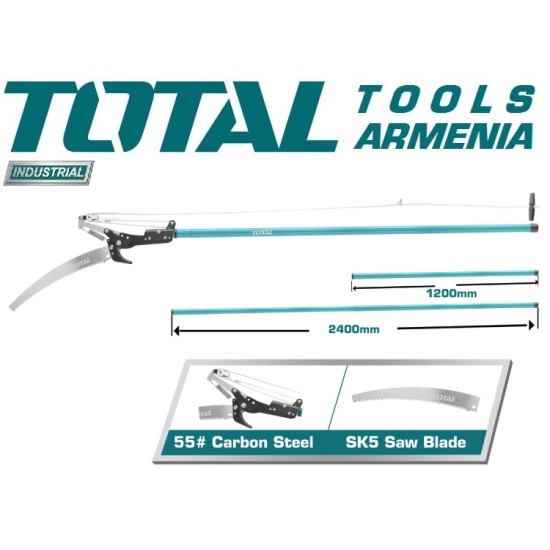 Extendable pole saw and pruner 2.8m Extendable pole saw and pruner 2.8m