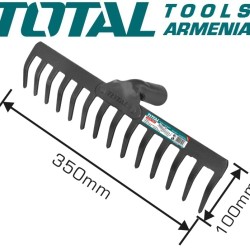 Steel rake 100x350mm