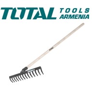Rake with wooden handle 1200mm