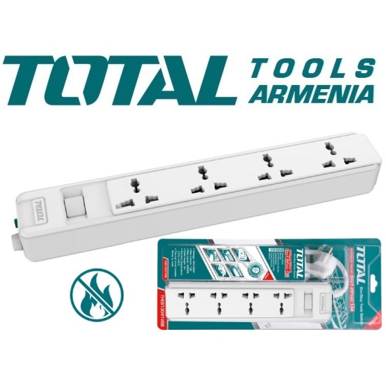 Extension Socket 3 places, 3 m /2 USB 2.1A