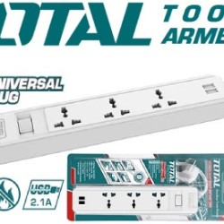Extension Socket 3 places, 3 m /2 USB 2.1A