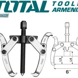 Double-grip bearing puller 150 mm
