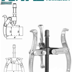 Triple-grip bearing puller 100 mm