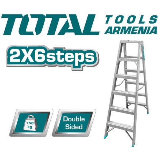 Double side ladder 2 x 6 steps Double side ladder 2 x 6 steps