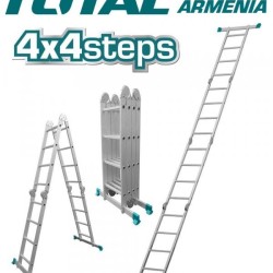 Multi-purpose aluminum ladder 4 x 4 steps