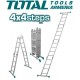 Multi-purpose aluminum ladder 4 x 4 steps Multi-purpose aluminum ladder 4 x 4 steps