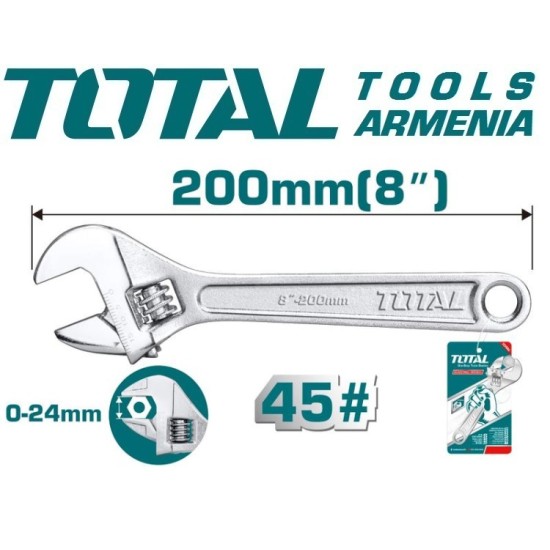 Adjustable Wrench 200mm(8˝) Adjustable Wrench 200mm(8˝)
