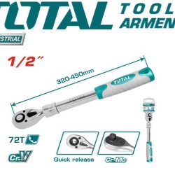 Extendable ratchet wrench 1/2" - 320-450mm