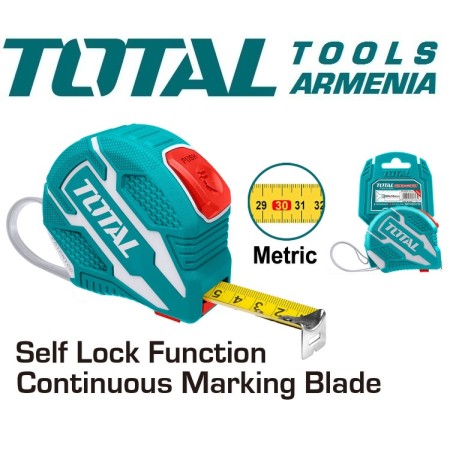 Ժապավեն չափիչ ՝  ( ռուլետկա )  10 մ x 25 մմ :