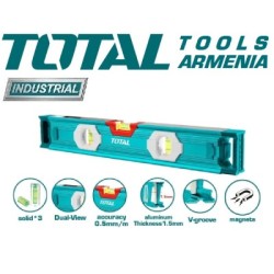 Magnetic aluminum construction level 600mm
