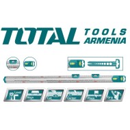 Aluminum ruler with level 60 cm