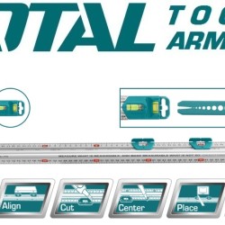 Aluminum ruler with level 60 cm