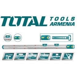 Aluminum ruler with level 60 cm