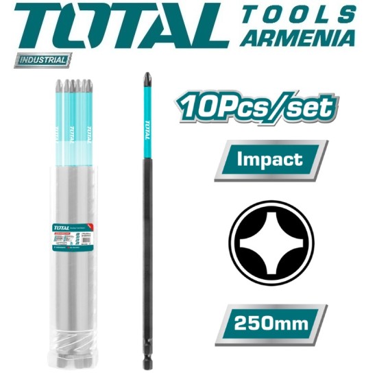 PH2 impact screwdriver 250mm bits set 10pcs PH2 impact screwdriver 250mm bits set 10pcs
