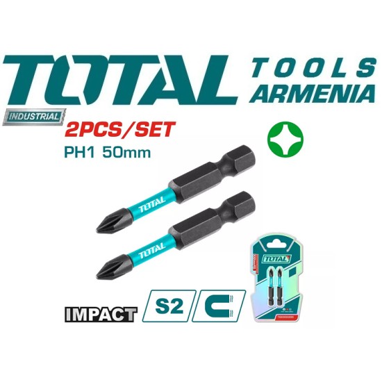 Impact screwdriver bits set 2pcs 50mm Impact screwdriver bits set 2pcs 50mm