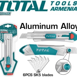 Retractable knife with aluminum body