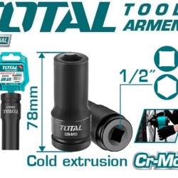 Impact deep socket head 13mm