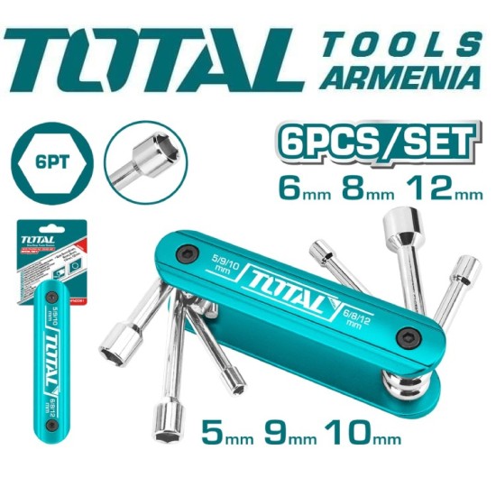Folding set of nut driver 6 pcs. Folding set of nut driver 6 pcs.