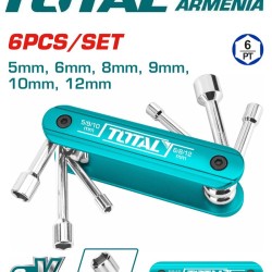 Folding set of nut driver 6 pcs.