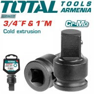 Impact socket adapter 3/4" (F) x 1" (M)