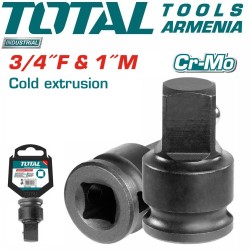 Impact socket adapter 3/4" (F) x 1" (M)