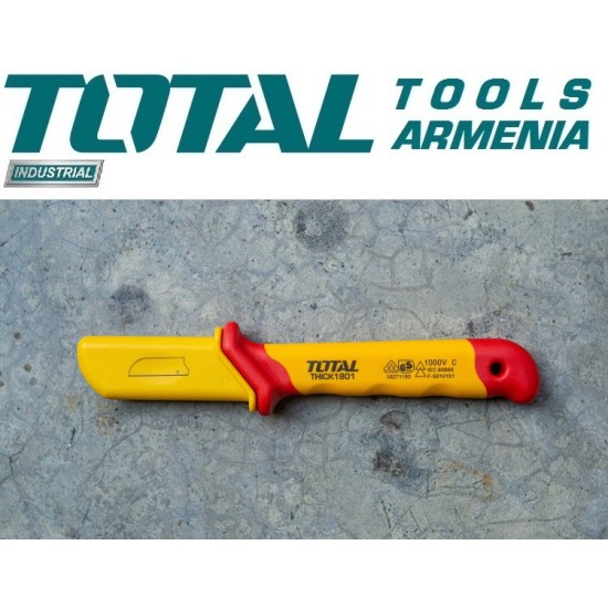 Insulated cable stripping knife