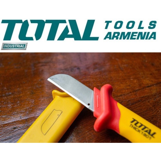 Insulated cable stripping knife