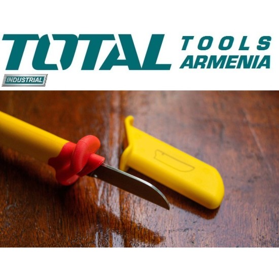Insulated cable stripping knife
