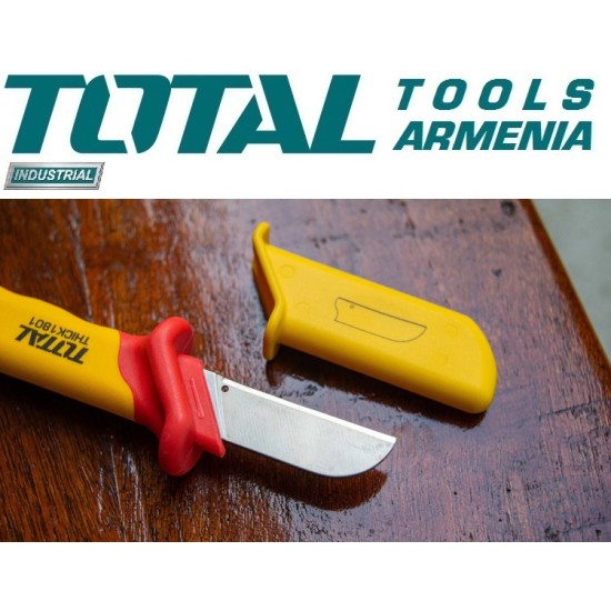Insulated cable stripping knife