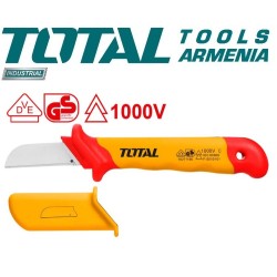 Insulated cable stripping knife