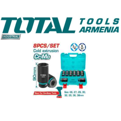 8pcs deep impact socket set 3/4inch