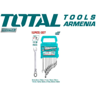 12pcs Flexible Ratchet Spanner Set