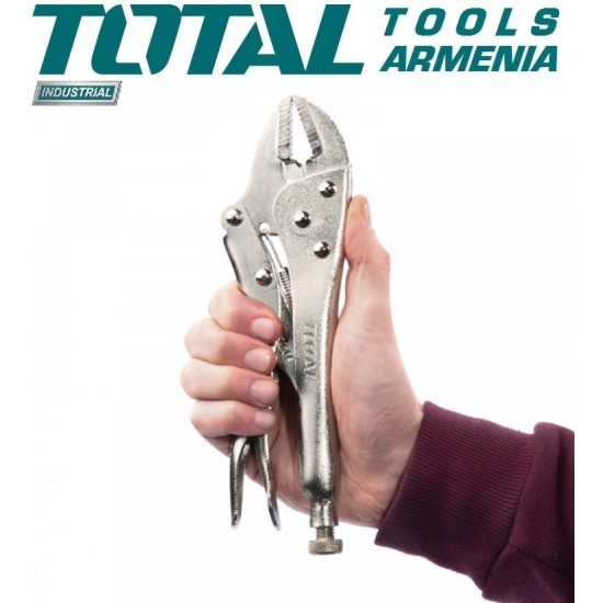 Manual clamp with straight jaws 250mm