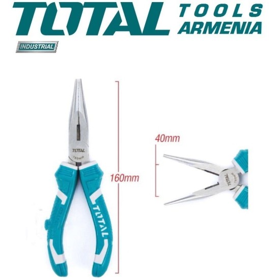 Long nose pliers curved 160mm