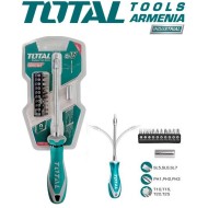 Screwdriver set with flexible shank 12 piece