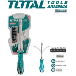 Screwdriver set with flexible shank 12 piece