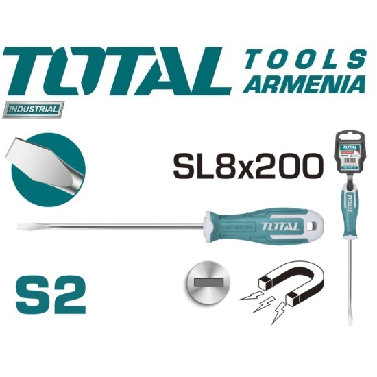 Slotted screwdriver SL 8x200 mm Slotted screwdriver SL 8x200 mm