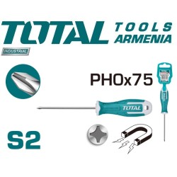 Phillips crosshead screwdriver ﻿﻿﻿PH0 S2 3x75mm