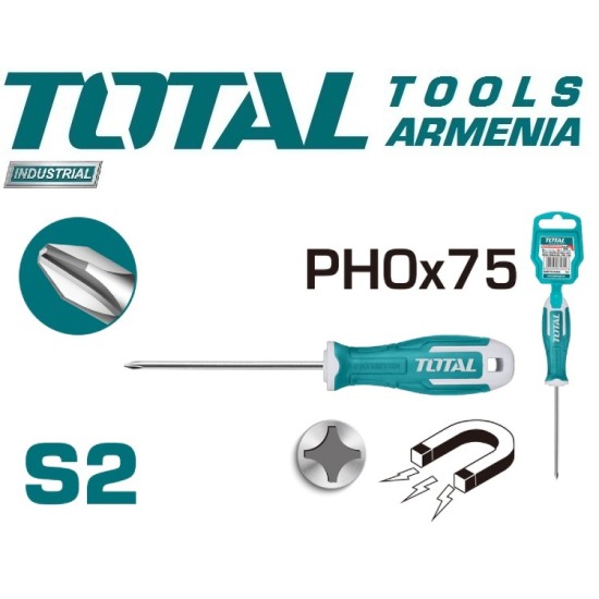 Phillips crosshead screwdriver ﻿﻿﻿PH0 S2 3x75mm