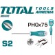 Phillips crosshead screwdriver ﻿﻿﻿PH0 S2 3x75mm