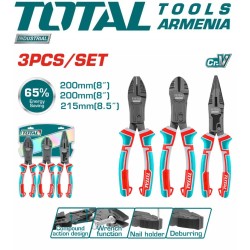 Compound Action Pliers Set 3 pcs