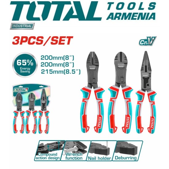 Compound Action Pliers Set 3 pcs Compound Action Pliers Set 3 pcs