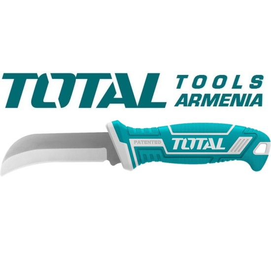 Cable stripping knife curved
