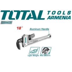 Aluminum handle pipe wrench