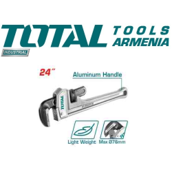 Aluminum handle pipe wrench