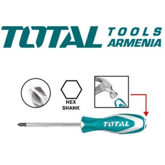 Impact Phillips Crosshead Screwdriver PH3 8x150mm Impact Phillips Crosshead Screwdriver PH3 8x150mm
