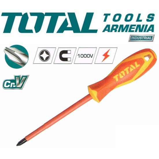 INSULATED SCREWDRIVER PH0 X 60mm 1000V 