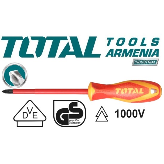 INSULATED SCREWDRIVER PH1 X 80mm 1000V INSULATED SCREWDRIVER PH1 X 80mm 1000V